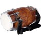 GT manufacturers Wooden Musical Instrument Dholak Drum Nuts & Bolt Carving Design1 With Full tool Kit (Brown)