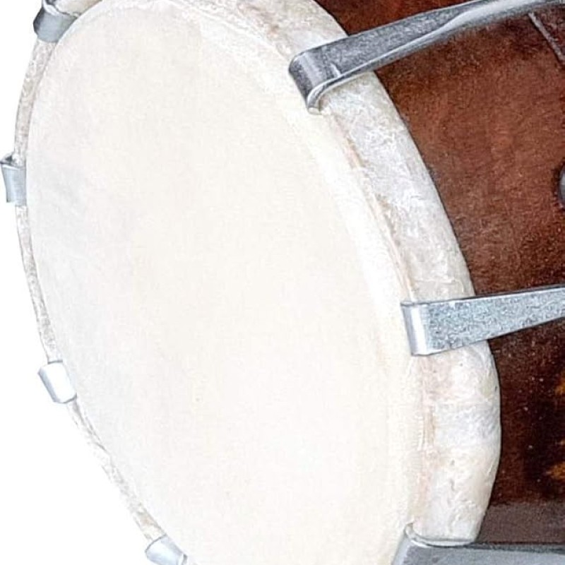 GT manufacturers Wooden Musical Instrument Dholak Drum Nuts & Bolt Carving Design1 With Full tool Kit (Brown)