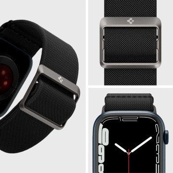 Spigen Lite Fit Fabric Strap For Apple Watch Strap (42Mm, 44Mm, 45Mm, 49Mm) - Black (Watch Not Included), 34.3 mm Spigen Lite Fit Fabric Strap For Apple Watch Strap (42Mm, 44Mm, 45Mm, 49Mm) - Black (Watch Not Included), 34.3 mm