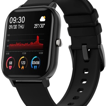Fire-Boltt SpO2 Full Touch 1.4 inch Smart Watch 400 Nits Peak Brightness Metal Body 8 Days Battery Life with 24*7 Heart Rate monitoring IPX7 with Blood Oxygen, Fitness, Sports & Sleep Tracking (Black)