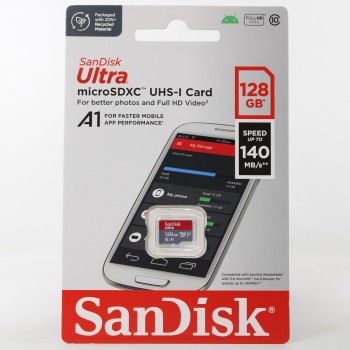 SanDisk 128GB Ultra� microSDXC 120MB/s A1 Class 10 UHS-I