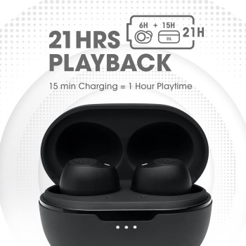 JBL C115 True Wireless in Ear Earbuds with Mic, Jumbo 21 Hours Playtime with Quick Charge, True Bass, Dual Connect, Bluetooth 5.0, Type C and Voice Assistant Support for Mobile Phones (Black) JBL C115 True Wireless in Ear Earbuds with Mic, Jumbo 21 Hours Playtime with Quick Charge, True Bass, Dual Connect, Bluetooth 5.0, Type C and Voice Assistant Support for Mobile Phones (Black)