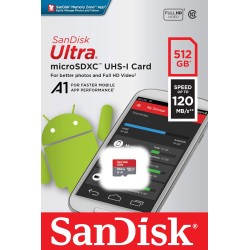 SanDisk Ultra microSD UHS-I Card 512GB, 120MB/s R