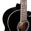 JUAREZ Arpeggio 99.06 cm (39 Inch) Acoustic Guitar Kit, Spruce Top, Rosewood Fretboard & Bridge, Truss Rod, Chrome Die Cast Machine Tuners, Black