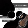 JUAREZ Arpeggio 99.06 cm (39 Inch) Acoustic Guitar Kit, Spruce Top, Rosewood Fretboard & Bridge, Truss Rod, Chrome Die Cast Machine Tuners, Black