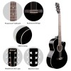 JUAREZ Arpeggio 99.06 cm (39 Inch) Acoustic Guitar Kit, Spruce Top, Rosewood Fretboard & Bridge, Truss Rod, Chrome Die Cast Machine Tuners, Black