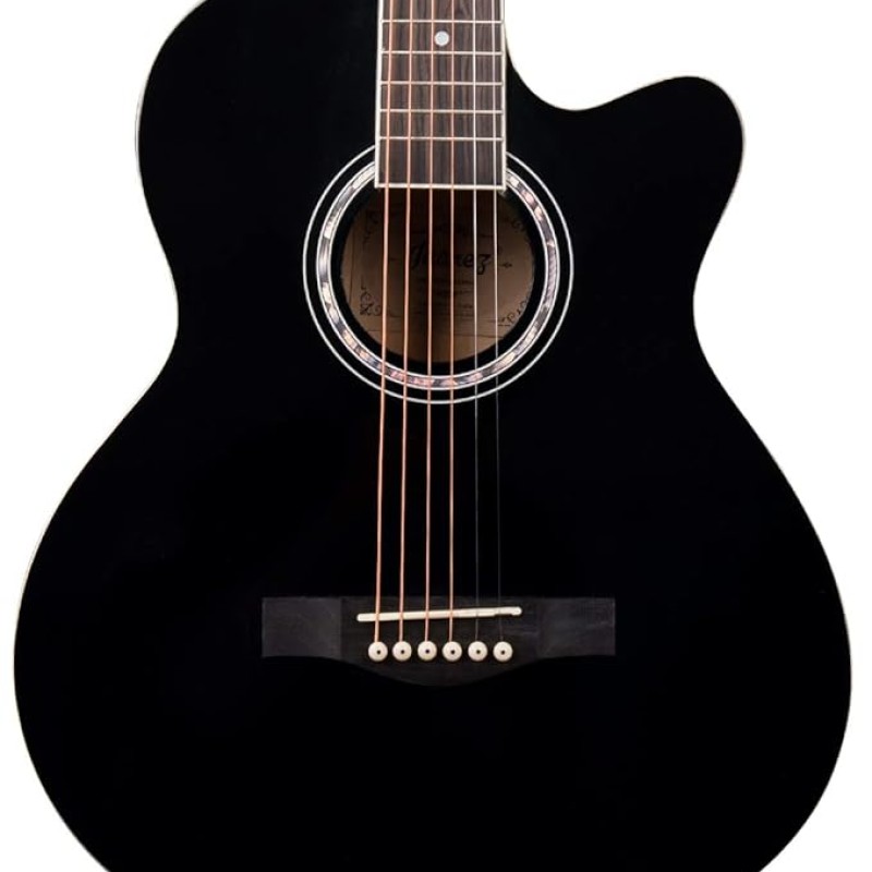 JUAREZ Arpeggio 99.06 cm (39 Inch) Acoustic Guitar Kit, Spruce Top, Rosewood Fretboard & Bridge, Truss Rod, Chrome Die Cast Machine Tuners, Black