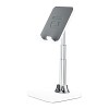 Dyazo Portable Foldable Tablet Stand & Mobile Stand/Ipad Holder Cell Phone Stand Compatible with iPad, Tablets, Mobiles & Smartphones (Without Height Adjustment), Silver (DZ 890)