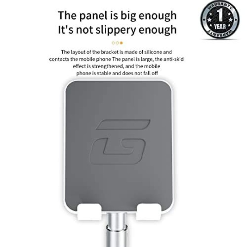 Dyazo Portable Foldable Tablet Stand & Mobile Stand/Ipad Holder Cell Phone Stand Compatible with iPad, Tablets, Mobiles & Smartphones (Without Height Adjustment), Silver (DZ 890)