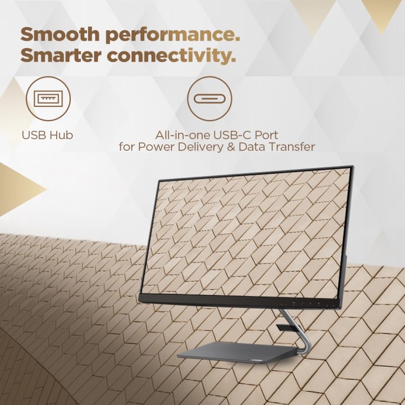 Lenovo Q-Series Q24H-10 24 Inch(60.45Cm) LED 2560 X 1440 Pixels 2K QHD IPS Ultraslim Monitor, All-in-One USB-C Port for Power & Data Transfer, 2 X 3W Speakers, 99% Srgb, 75Hz, AMD Freesync (Black) Lenovo Q-Series Q24H-10 24 Inch(60.45Cm) LED 2560 X 1440 Pixels 2K QHD IPS Ultraslim Monitor, All-in-One USB-C Port for Power & Data Transfer, 2 X 3W Speakers, 99% Srgb, 75Hz, AMD Freesync (Black)