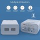 Portronics Adapto 66 2.4A 12w Dual USB Port 5V/2.4A Wall Charger,Comes with 1M Micro USB Cable, USB Wall Charger Adapter for iPhone 11/Xs/XS Max/XR/X/8/7/6/Plus(White)