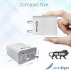 Portronics Adapto 66 2.4A 12w Dual USB Port 5V/2.4A Wall Charger,Comes with 1M Micro USB Cable, USB Wall Charger Adapter for iPhone 11/Xs/XS Max/XR/X/8/7/6/Plus(White)