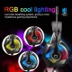 ONIKUMA K6RGB Stereo Gaming Headset for PS4, PC, Xbox One Controller, Noise Cancelling Over Ear Headphones with Mic, LED Light, Bass Surround, Soft Me