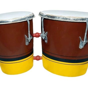 Ganpati traders Indian Professinal Two piece hand made wooden Bongo12(Brown Yellow) Ganpati traders Indian Professinal Two piece hand made wooden Bongo12(Brown Yellow)