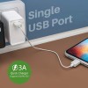 Portronics Adapto ONE POR-1103 3A Fast Charging Adapter with 3M Type C Cable (White)