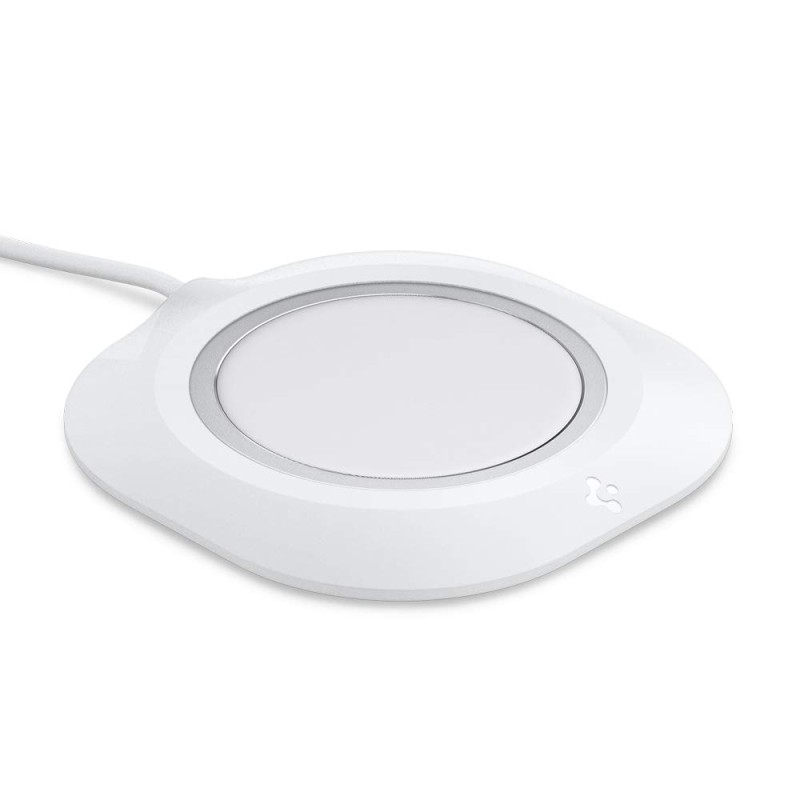 (Refurbished) Spigen for MagSafe Charger (2020/15W) Pad, Cover Case Mag Fit | Compatible with iPhone 17/16/15/14/13/12, AirPods Pro 3/2/1, AirPods 4/3 (Charger Not Included) - White (Refurbished) Spigen for MagSafe Charger (2020/15W) Pad, Cover Case Mag Fit | Compatible with iPhone 17/16/15/14/13/12, AirPods Pro 3/2/1, AirPods 4/3 (Charger Not Included) - White