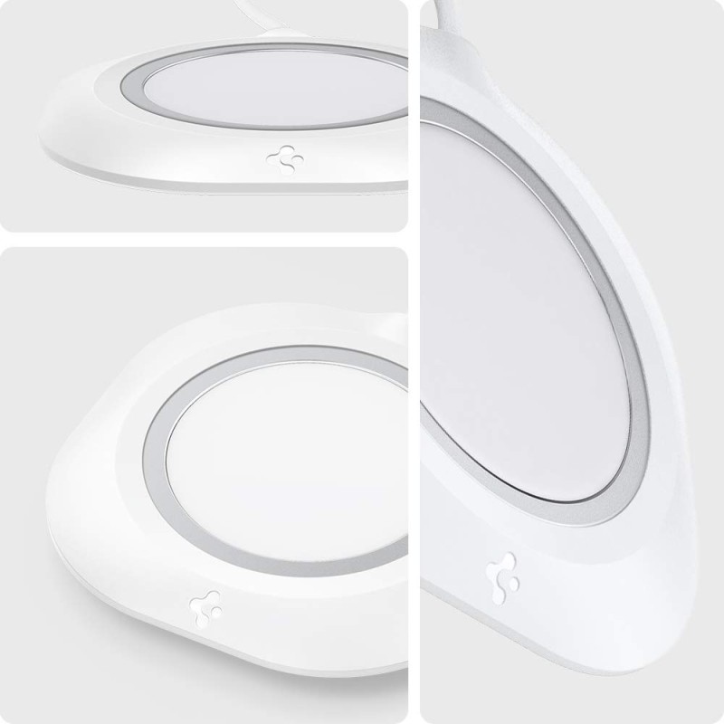 (Refurbished) Spigen for MagSafe Charger (2020/15W) Pad, Cover Case Mag Fit | Compatible with iPhone 17/16/15/14/13/12, AirPods Pro 3/2/1, AirPods 4/3 (Charger Not Included) - White (Refurbished) Spigen for MagSafe Charger (2020/15W) Pad, Cover Case Mag Fit | Compatible with iPhone 17/16/15/14/13/12, AirPods Pro 3/2/1, AirPods 4/3 (Charger Not Included) - White