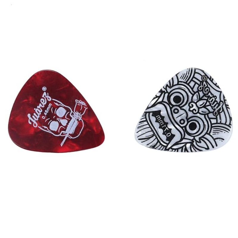 Juarez Extra Light Copper Wound Acoustic Guitar Strings Set � 0.010�0.048 Gauge, 7 Strings (Extra 1st String), Bright Copper Tone, Includes 2 Picks � For All Acoustic Guitars JAGSP300 Juarez Extra Light Copper Wound Acoustic Guitar Strings Set � 0.010�0.048 Gauge, 7 Strings (Extra 1st String), Bright Copper Tone, Includes 2 Picks � For All Acoustic Guitars JAGSP300