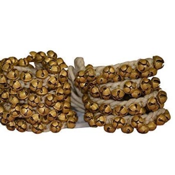 UAPAN Ghungroo White Cotton String (150+150_1.4 CM, Pair)