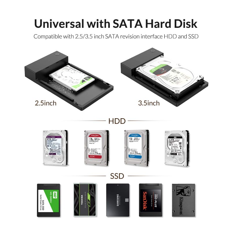 ORICO 3.5 Drive Enclosure USB3.0 Disk Enclosure to SATA III Portable Disk Case Tool-Free External Adapter for 2.5/3.5inch SSD HDD with Built-in 12W Power Supply Up to 16TB Support UASP ORICO 3.5 Drive Enclosure USB3.0 Disk Enclosure to SATA III Portable Disk Case Tool-Free External Adapter for 2.5/3.5inch SSD HDD with Built-in 12W Power Supply Up to 16TB Support UASP