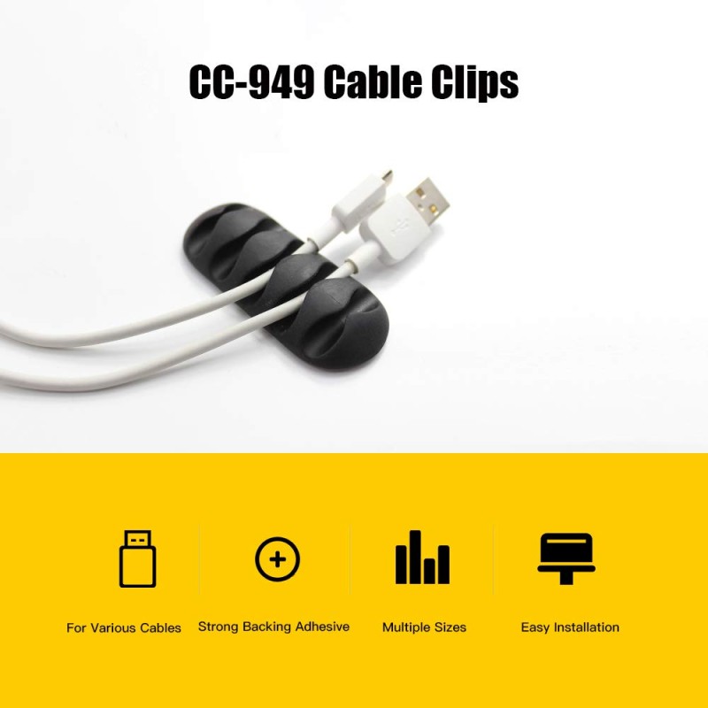 CC-949 10pcs/Set Multi-Purpose Cable Organizer Clips Cords Winders Earphone Charger Cable Wire Clamps Self-Adhesive Holder Fixer CC-949 10pcs/Set Multi-Purpose Cable Organizer Clips Cords Winders Earphone Charger Cable Wire Clamps Self-Adhesive Holder Fixer