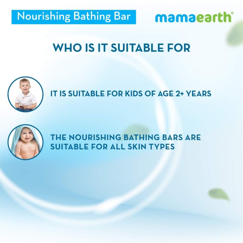 Mamaearth Fruit based Nourishing Clear Bathing Bar Baby Antibacterial Soap with Glycerine,SLS & paraben Free, For 2+ years age Kids � 75g x 5