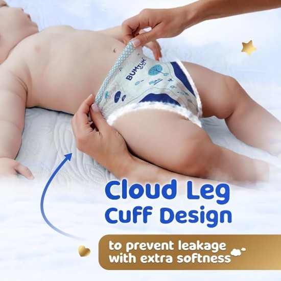 Bumtum Baby Diaper Pants, XL Size, 108 Count, Double Layer Leakage Protection Infused With Aloe Vera, Cottony Soft High Absorb Technology (Pack of 2)