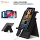 Tukzer Tabletop Foldable & Portable Desktop Telescopic Smartphone Tablet Table Stand with Adjustable Height, Angle & Silicone Pad Supports Upto 11 inches(27cm) Tab for Android & Mobile, Silver - TZ-T9