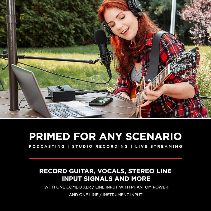 M-Audio M-Track Solo � USB Audio Interface for Recording, Streaming and Podcasting with XLR, Line and DI Inputs, Plus a Software Suite Included