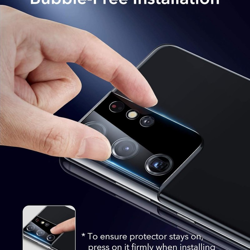 ESR for Samsung Galaxy S21 Ultra Camera Lens Protectors(2021), 2 Pack, Individual Lens Protectors with Aluminum Edging, Military-Grade Protection, Scratch-Resistant, Ultra-thin Tempered Glass, Black ESR for Samsung Galaxy S21 Ultra Camera Lens Protectors(2021), 2 Pack, Individual Lens Protectors with Aluminum Edging, Military-Grade Protection, Scratch-Resistant, Ultra-thin Tempered Glass, Black
