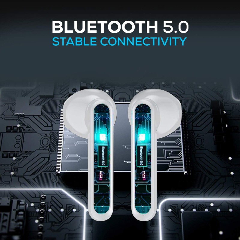 Wecool Moonwalk M2 in Ear True Wireless Earbuds with Smart Touch Control and High Bass HD Sound Quality IPX5 TWS Bluetooth Earphones with Digital Display (White) Wecool Moonwalk M2 in Ear True Wireless Earbuds with Smart Touch Control and High Bass HD Sound Quality IPX5 TWS Bluetooth Earphones with Digital Display (White)