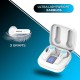 Wecool Moonwalk M2 in Ear True Wireless Earbuds with Smart Touch Control and High Bass HD Sound Quality IPX5 TWS Bluetooth Earphones with Digital Display (White)