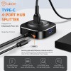 Tukzer USB C Hub Ultra-Slim USB-C Superspeed Adapter with 4 USB 3.0 Ports USB Type C Hub for All Laptops and More USB Type C Devices Tukzer USB C Hub Ultra-Slim USB-C Superspeed Adapter with 4 USB 3.0 Ports USB Type C Hub for All Laptops and More USB Type C Devices
