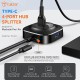 Tukzer USB C Hub Ultra-Slim USB-C Superspeed Adapter with 4 USB 3.0 Ports USB Type C Hub for All Laptops and More USB Type C Devices