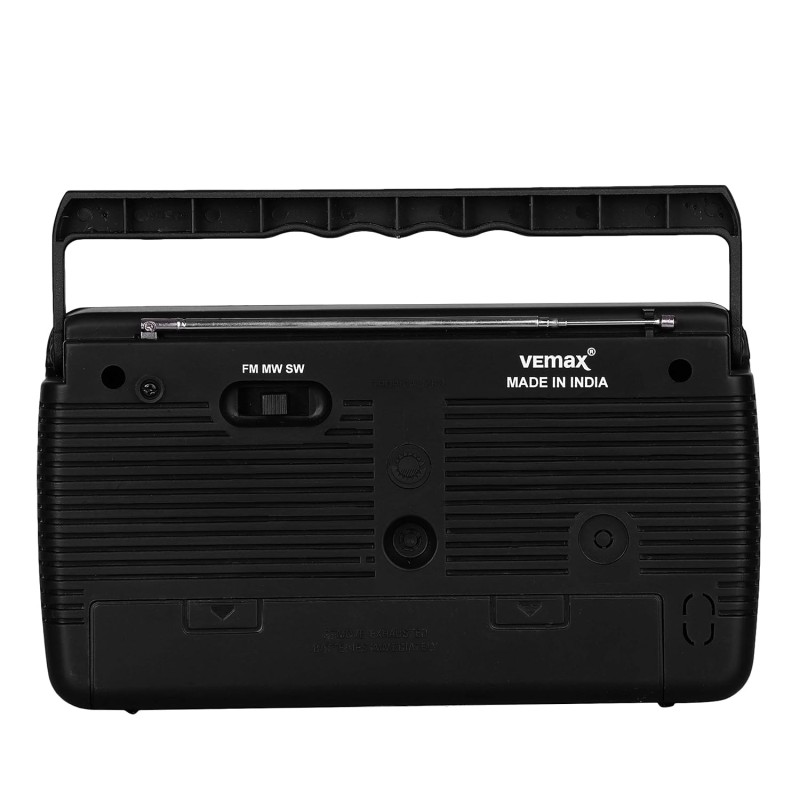 Vemax Base 3-Band (FM/AM/MW) Portable Radio (Black) Vemax Base 3-Band (FM/AM/MW) Portable Radio (Black)