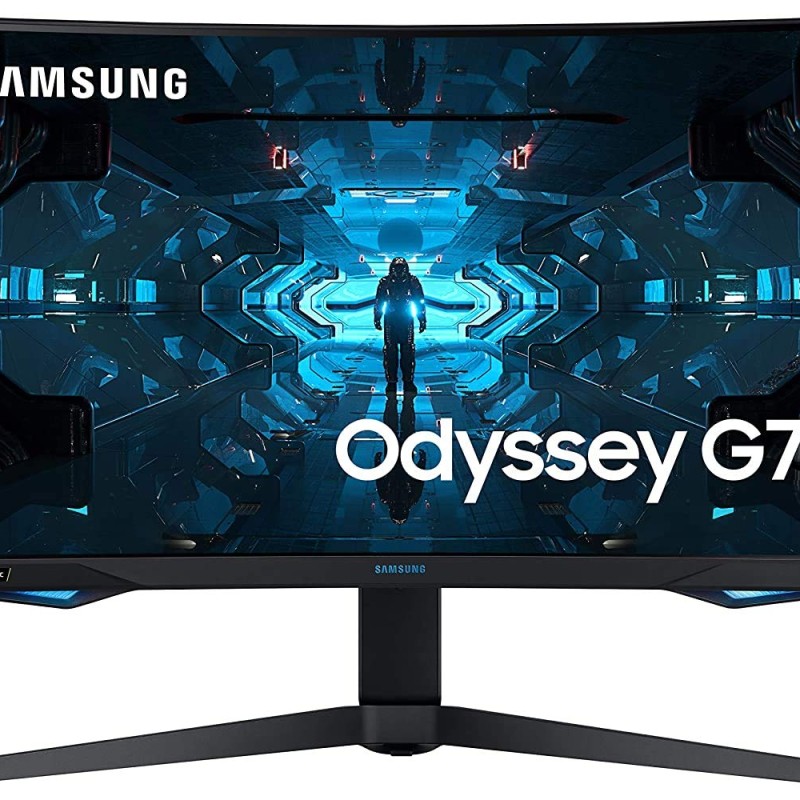 (Refurbished) Samsung 32-inch(80cm) Odyssey G7 Gaming, 240 Hz, 1ms, 2K, Curved Monitor, HAS, WQHD, QLED, HDR600, G-Sync Compatible, 2560 x 1440 Pixels (LC32G75TQSWXXL, Black)