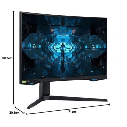Samsung 32-inch(80cm) Odyssey G7 Gaming, 240 Hz, 1ms, 2K, Curved Monitor, HAS, WQHD, QLED, HDR600, G-Sync Compatible, 2560 x 1440 Pixels (LC32G75TQSWXXL, Black)