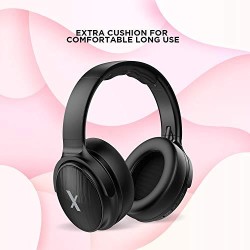 FLiX (Beetel) X1 Over-Ear Wireless BT 5.0 Headphone with Builtin Mic,40MM Drivers for Immersive Audio with Thumping Bass,Upto 20H Playback,AUX & SD Card Support,Voice Assistant (Black)(XBH-H10)