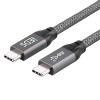 iEDS USB 3.1 Gen 2 Type C PD 20 Gbps 100W 5A 4K Video USB-C to USB-C Cable with E-Marker Chip 2M for Charging Adapter - Grey iEDS USB 3.1 Gen 2 Type C PD 20 Gbps 100W 5A 4K Video USB-C to USB-C Cable with E-Marker Chip 2M for Charging Adapter - Grey