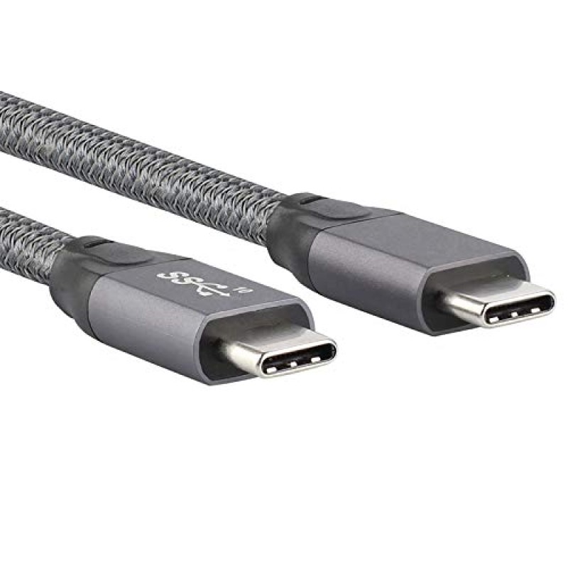 iEDS USB 3.1 Gen 2 Type C PD 20 Gbps 100W 5A 4K Video USB-C to USB-C Cable with E-Marker Chip 2M for Charging Adapter - Grey iEDS USB 3.1 Gen 2 Type C PD 20 Gbps 100W 5A 4K Video USB-C to USB-C Cable with E-Marker Chip 2M for Charging Adapter - Grey