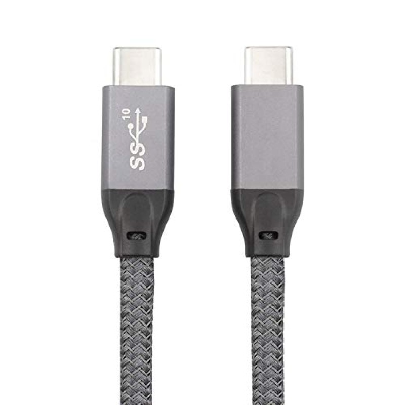 iEDS USB 3.1 Gen 2 Type C PD 20 Gbps 100W 5A 4K Video USB-C to USB-C Cable with E-Marker Chip 2M for Charging Adapter - Grey iEDS USB 3.1 Gen 2 Type C PD 20 Gbps 100W 5A 4K Video USB-C to USB-C Cable with E-Marker Chip 2M for Charging Adapter - Grey
