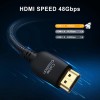CableCreation 8K HDMI Cable 2.1 3.3 Feet, Braided Ultra High Speed HDMI Cable 48Gbps 8K@60Hz, 4K@120Hz 144Hz eARC HDR HDCP 2.2 & 2.3 Compatible with PS5, PS4, Xbox Series X, Roku TV (Black) CableCreation 8K HDMI Cable 2.1 3.3 Feet, Braided Ultra High Speed HDMI Cable 48Gbps 8K@60Hz, 4K@120Hz 144Hz eARC HDR HDCP 2.2 & 2.3 Compatible with PS5, PS4, Xbox Series X, Roku TV (Black)