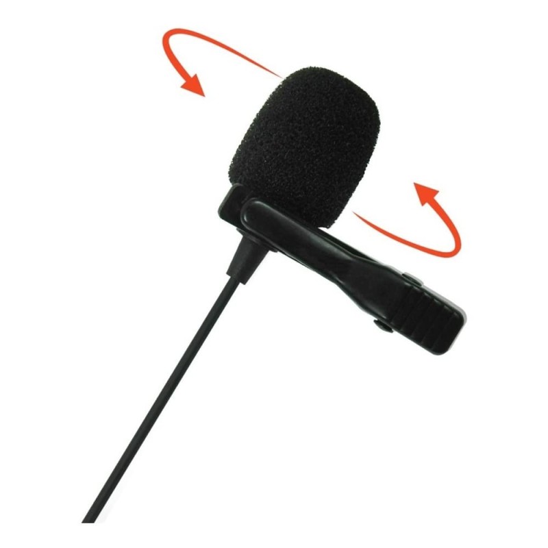JBL Commercial CSLM20B Auxiliary Omnidirectional Lavalier Microphone With Battery For Content Creation, Voiceover/Dubbing, Recording (Black,Small)