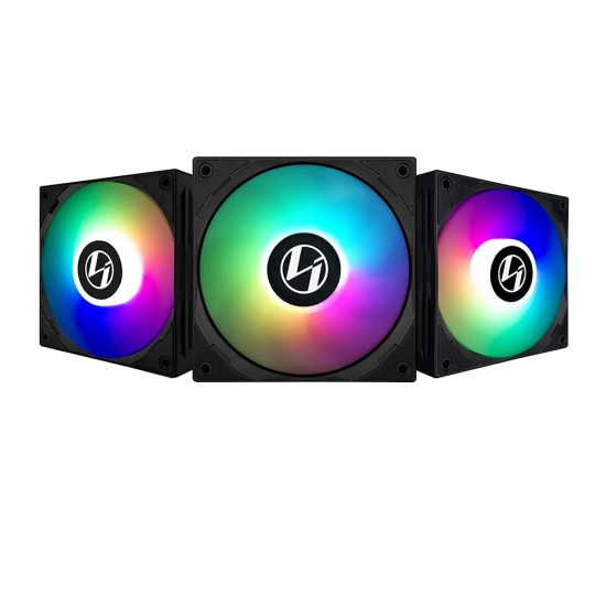 Lian Li ST120 RGB - Black | 120mm PWM ARGB Case Fan with ARGB Controller (Triple Pack) - G99.12STS3B.in