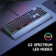 Redgear Shadow Blade Mechanical Keyboard with Drive Customization,Wired Spectrum Led Lights, Media Control Knob and Wrist Support(Black)