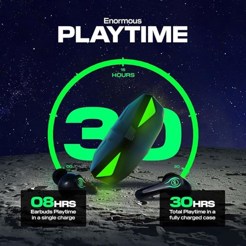 Wings Phantom Truly Wireless in Ear Earbuds with LED Battery Indiacator 50ms Low Latency 40Hrs Playtime, MEMS with Mic, Bluetooth 5.3, IPX5 Resistant, for Best Calling and Designed for Comfort Gaming Wings Phantom Truly Wireless in Ear Earbuds with LED Battery Indiacator 50ms Low Latency 40Hrs Playtime, MEMS with Mic, Bluetooth 5.3, IPX5 Resistant, for Best Calling and Designed for Comfort Gaming