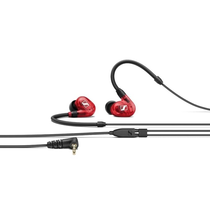 Sennheiser IE 100 Pro Wired In-Ear In Ear Earphones Monitors| Red | Precision Dynamic Drivers | Detachable Cable | 20Hz-18Khz FR | Ideal For Musicians, Live Monitoring, Studio Recording & On Stage Performances Sennheiser IE 100 Pro Wired In-Ear In Ear Earphones Monitors| Red | Precision Dynamic Drivers | Detachable Cable | 20Hz-18Khz FR | Ideal For Musicians, Live Monitoring, Studio Recording & On Stage Performances