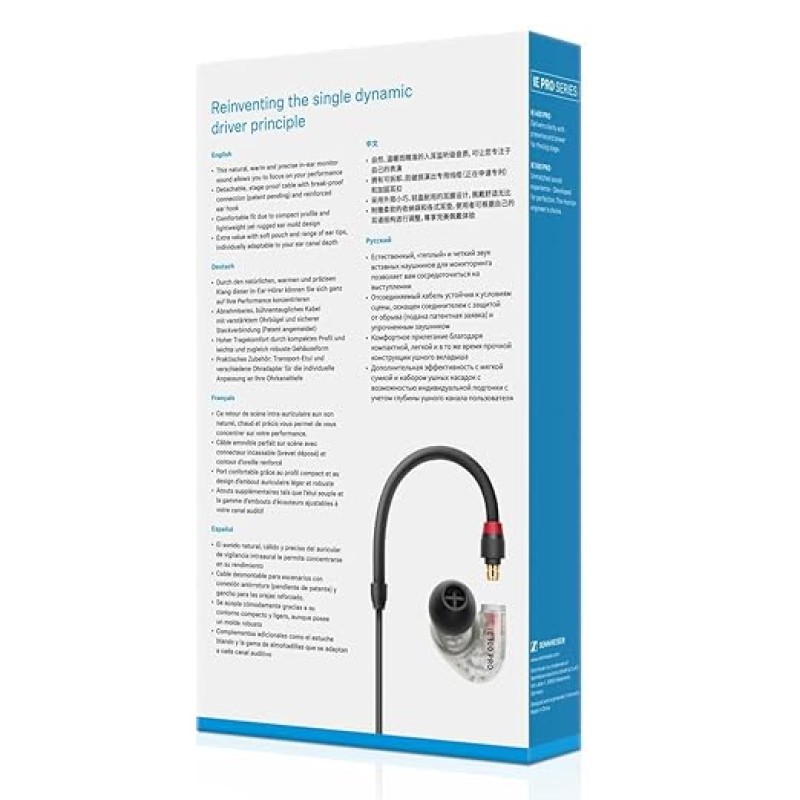Sennheiser IE 100 Pro-Clear in Ear Monitoring Wireless Headphones for Musicians On Stage & Monitoring Sennheiser IE 100 Pro-Clear in Ear Monitoring Wireless Headphones for Musicians On Stage & Monitoring