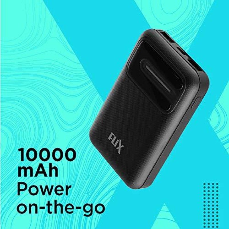 FLiX (Beetel) Marathon M1 Pocket 10,000 mAh Lithium Polymer Power Bank with 2 USB Output & LED Indicator, Type C Input & Micro USB Input Port, Made in India, Compact Design (Black)(XPB-102P) FLiX (Beetel) Marathon M1 Pocket 10,000 mAh Lithium Polymer Power Bank with 2 USB Output & LED Indicator, Type C Input & Micro USB Input Port, Made in India, Compact Design (Black)(XPB-102P)