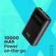 FLiX (Beetel) Marathon M1 Pocket 10,000 mAh Lithium Polymer Power Bank with 2 USB Output & LED Indicator, Type C Input & Micro USB Input Port, Made in India, Compact Design (Black)(XPB-102P)